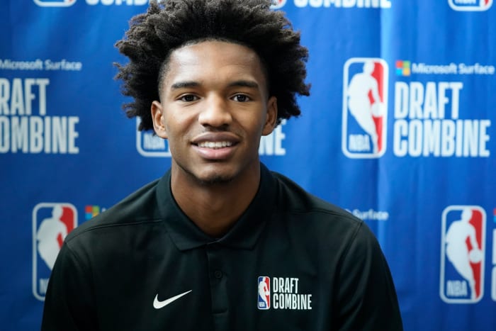 Chicago Bulls F Julian Phillips during the NBA Draft Combine in Chicago, Illinois, on May 17, 2023. (Photo by David Banks of USA Today Sports)